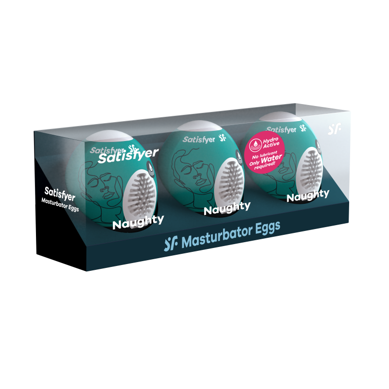 Мастурбаторы с самолубрикацией "Satisfyer Naughty" 3шт 